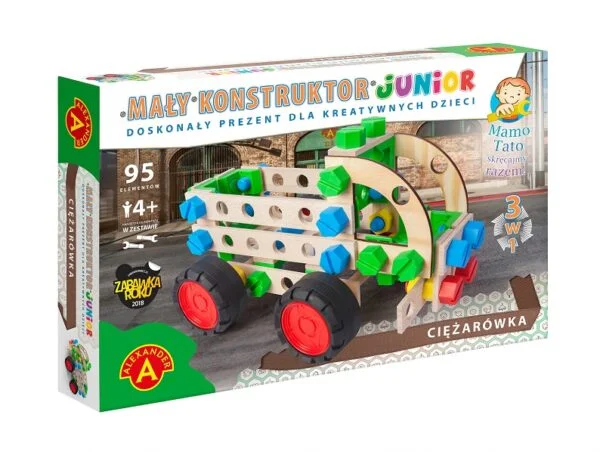 Mały konstruktor Junior 3 w 1 Ciężarówka