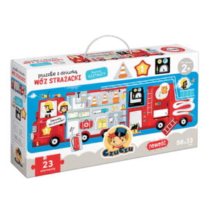 Puzzle z dziurką Wóz strażacki 2+