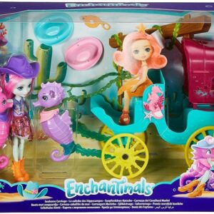 Barbie ENCH Powóz morskich koników+lalka FKV61/2