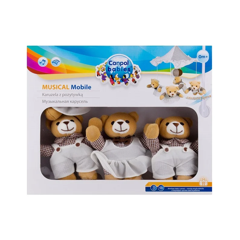 Canpol babies karuzela pluszowa z pozytywką - 2/374 MISIE Z BALDACHIMEM - obrazek 2