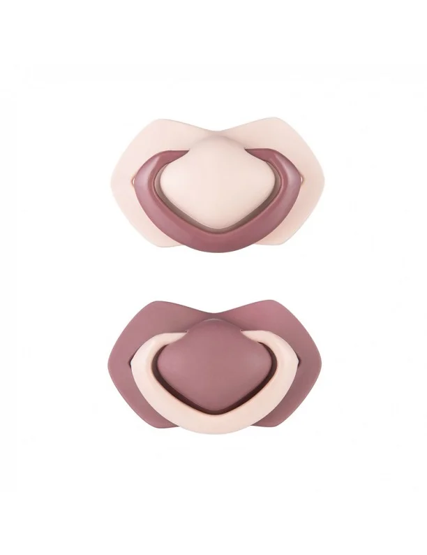 Canpol babies Zestaw symetrycznych silikonowych smoczków uspokajających - 22/644 0-6 różowy
