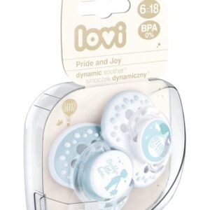 Lovi Dynamiczny Smoczek Uspokajający 6-18m Silikonowy - 22/846 PRIDE & JOY BOY