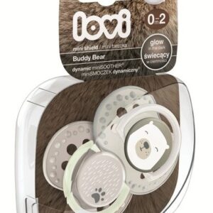 Lovi Dynamiczny Smoczek Uspokajający 0-2m Silikonowy - 22/862 Buddy Bear
