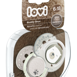 Lovi Dynamiczny Smoczek Uspokajający 6-18m Silikonowy - 22/865 Buddy Bear