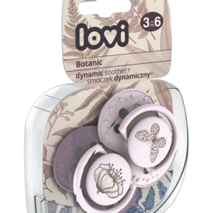 Smoczek silikonowy dynamiczny LOVI 3-6 m 2 szt. Botanic Girl