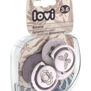 Smoczek silikonowy dynamiczny LOVI 3-6 m 2 szt. Botanic Girl