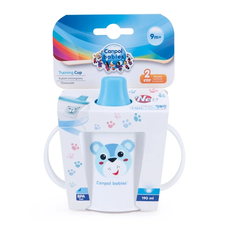 Canpol babies kubek treningowy z twardym ustnikiem 190ml HAPPY FACES - 31/213 - obrazek 2