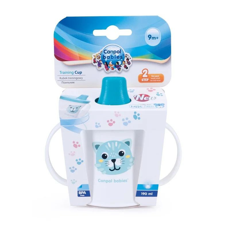 Canpol babies kubek treningowy z twardym ustnikiem 190ml HAPPY FACES - 31/213 - obrazek 4