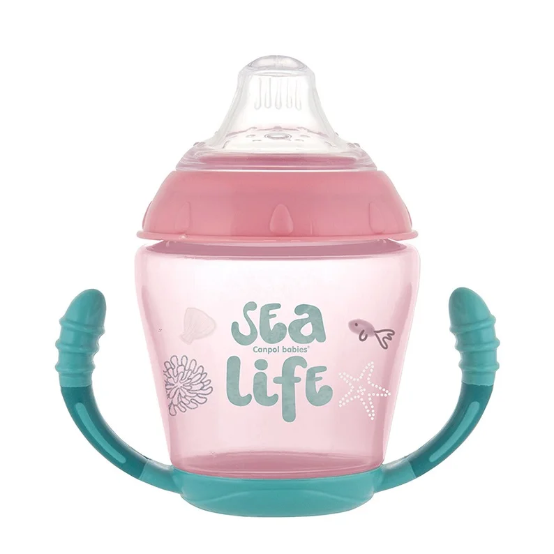 Canpol babies kubek niekapek miękki silikonowy ustnik 230ml - 56/501 SEA LIFE