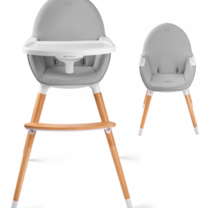 Kinderkraft krzesełko do karmienia 2w1 FINI grey