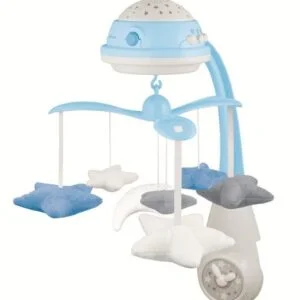 Canpol Karuzelka pluszowa 75/100 Blu elektryczna z projektorem i pozytywką.