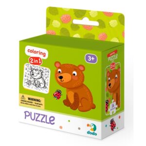 Puzzle + kolorowanka Misiek