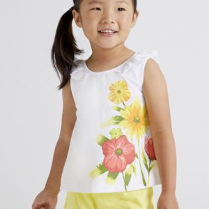 Komplet shorty kwiaty