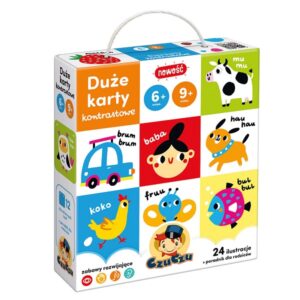 Duże karty kontrastowe dla dzieci w wieku 6 mies.+ 9 mies.+