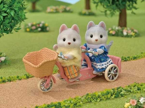 SYLVANIAN Pieski Husky na rowerze 05637 56370 - obrazek 6