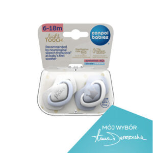 Canpol babies Smoczek silikonowy Light touch 6-18m symetryczny ROYAL BABY 2 szt. - Blu