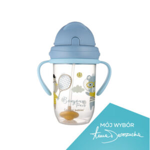 Canpol babies kubek niekapek z rurką i odważnikiem 270ml BONJOUR PARIS