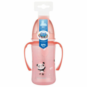 Canpol babies kubek treningowy silikon 240ml PP EasyStart EXOTIC ANIMALS różowy