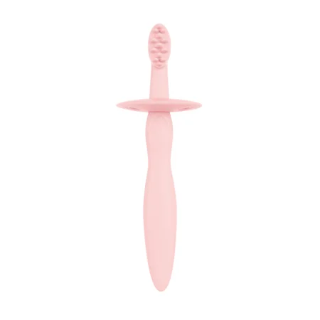 Canpol babies silikonowa szczoteczka - gryzaczek z ogranicznikiem 51/500 Pin Różowa - obrazek 3