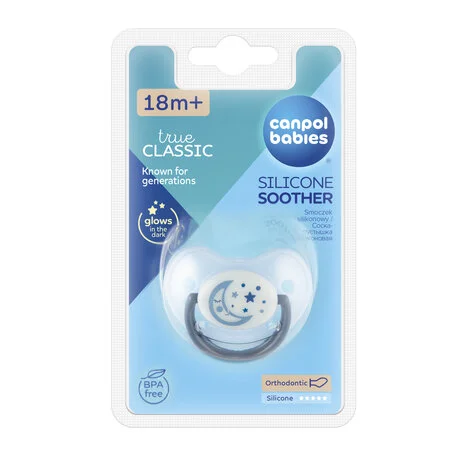 Canpol babies smoczek uspokajający silikon 18m+ anatomiczny NIGHT DREA