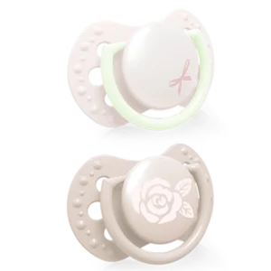 Smoczek silikonowy dynamiczny LOVI 0-2m 2 szt. Baby Shower Girl
