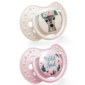 Smoczek silikonowy dynamiczny LOVI 0-3 m 2 szt. Wild Soul Girl