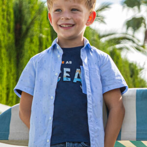 Koszula k/r mikronadruk