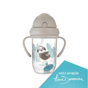 Canpol babies Kubek niekapek z rurką i odważnikiem 270ml exotic 56/606_grey