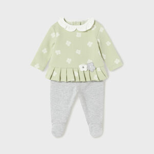 Komplet śpioszki żakard