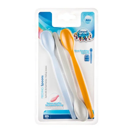 Canpol babies zestaw pierwszych łyżeczek do karmienia 3szt. 31/419_blu - obrazek 2