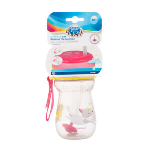 Canpol babies Bidon ze składaną rurką silikonową z odważnikiem 350ml KOTEK