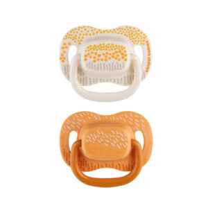 Canpol babies Smoczek usp. silikonowy 6-18m symetryczny MOUNTAINS 2 szt. żółte