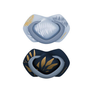 Canpol babies Smoczek silikonowy Light touch 0-6m symetryczny GOLD 2 szt. niebieski Symbol: 22/664_blu