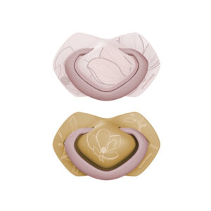 Canpol babies Smoczek silikonowy Light touch 0-6m symetryczny GOLD 2 szt. różowy Symbol: 22/664_pin