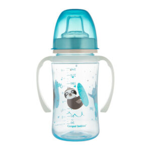 Canpol babies kubek treningowy ze świecącymi uchwytami PP EasyStart 240 ml Exotic Animals niebieski Symbol: 35/208_blu