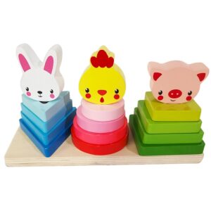 DREWNIANE PIRAMIDY ZWIERZĘTA SPW84985