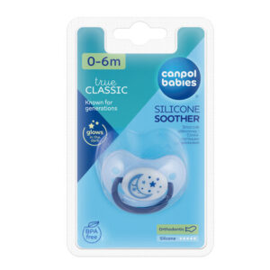 Canpol babies smoczek uspok. silikon 0-6m anatomiczny NIGHT DREA niebi 22/500_blu