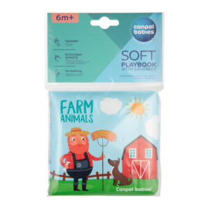 Canpol babies Miękka książeczka kąpielowa z piszczkiem FARM ANIMALS 2/083_farm