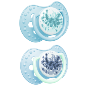 Smoczek silikonowy dynamiczny LOVI 18m+ 2 szt. Tie Dye Blue 22/920boy