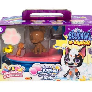 Brudaski w Kąpieli - Zestaw Łazienka - piesek + błoto + 5 akcesoriów, 9 ass. NOWOŚĆ! EP60140 fioletowy