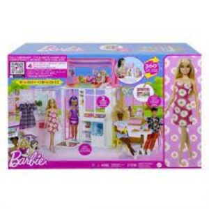 Barbie Kompaktowy domek+lalka HCD48