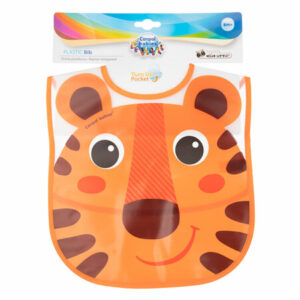 Śliniak zmywalny Canpol babies z kieszenią HELLO LITTLE 9/232_ora