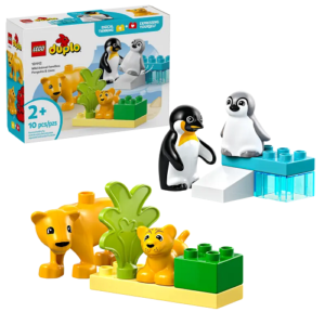 Lego 10442 Rodziny dzikich zwierząt: pingwiny i lwy