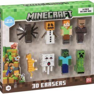 MINECRAFT 3D Erasers 8pack DeluxeBox B 14263