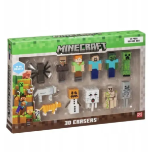 MINECRAFT 3D Erasers 12pack DeluxeBox 10951