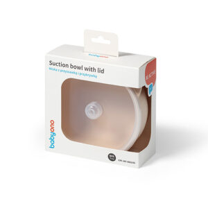 Silikonowa miseczka z przyssawką i przykrywką beżowy nr kat: 1662/03