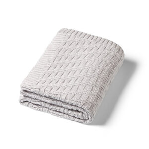 Kocyk dzianinowy bawełniany szary  nr kat: 1647/02