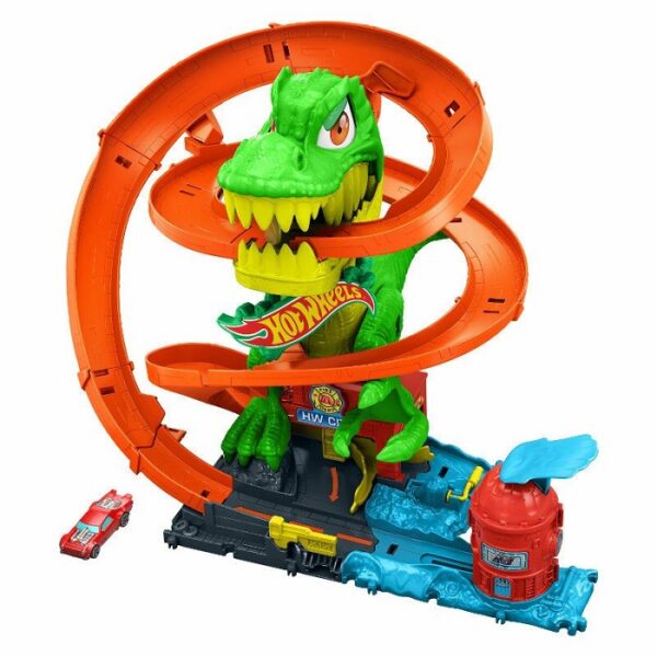 HW City Zakręcony tor remiza T-Rexa JBM73 /2
