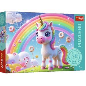 PUZZLE 60 Cukierkowy świat / Rodz.Treflików 17416)