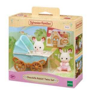 SYLVANIAN bliźniaki królików czek.uszy+wózek 05432